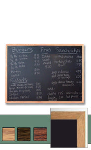 Black Chalk Board 36x60 with Wood Frame (Cherry, Light Oak, or Walnut)