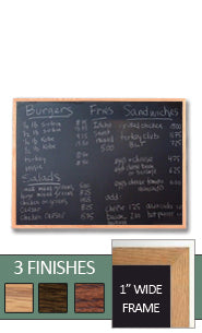 Black Chalk Board 8.5x11 with Wood Frame (Cherry, Light Oak, or Walnut)