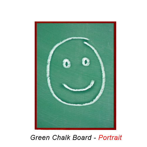 VALUE LINE 12x16 GREEN CHALK BOARD with WOOD FRAME BORDER (SHOWN IN PORTRAIT ORIENTATION)