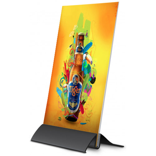 11" x 7" CRESCENT BASE ANGLED SIGN POSTER DISPLAY 