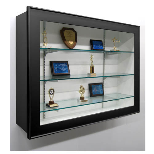 LANDSCAPE SHADOWBOX FINISH SHOWN: BLACK WITH GLASS SHELVES