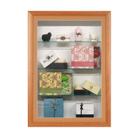 SwingFrame Designer Wood Frame Shadow Box 4" Deep  + Glass Shelves 25+ Sizes + Custom