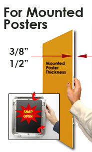 EXTRA-DEEP 22x34 Poster Snap Frames with Security Screws (for MOUNTED GRAPHICS)