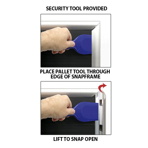 SECURITY TOOL INCLUDED (SNAPS FRAME 36x60 OPEN WITH EASE)