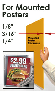 EXTRA-LARGE Poster Snap Frames 40 x 60 (1 3/4" Security Profile MOUNTED GRAPHICS)