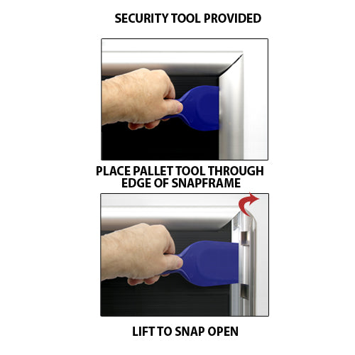 SECURITY PALLET TOOL INCLUDED TO SNAP OPEN 48 x 72 FRAMES