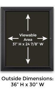 11" x 14" Portrait 4 Square Menu Size Outdoor Enclosed Magnetic Restaurant Menu Case