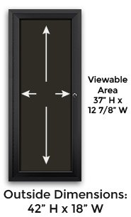 11" x 17" Portrait 2 Stacked Menu Size Outdoor Enclosed Magnetic Restaurant Menu Case