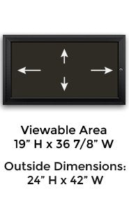 11" x 17" Portrait 3 Across Menu Size Outdoor Enclosed Magnetic Restaurant Menu Case