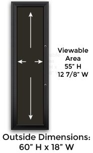 11" x 17" Portrait 3 Stacked Menu Size Outdoor Enclosed Magnetic Restaurant Menu Case