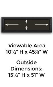 14" x 8 1/2" Landscape 3 Across Menu Size Outdoor Enclosed Magnetic Restaurant Menu Case