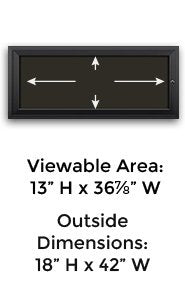 17" x 11" Landscape 2 Across Menu Size Outdoor Enclosed Magnetic Restaurant Menu Case