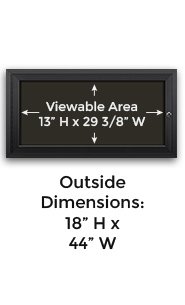 8 1/2" x 11" Portrait 4 Across Menu Size Outdoor Enclosed Magnetic Restaurant Menu Case