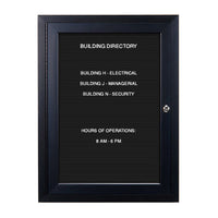 Extra Large Outdoor Enclosed Letter Boards | Single Door Locking Message Board with Radius Edge