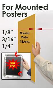 Extra Large Poster Snap Frames 48 x 84 with Security Screws (for MOUNTED GRAPHICS)