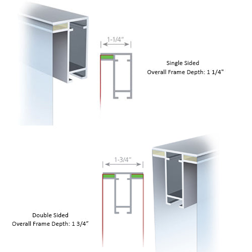 These 48" x 60" SEG Floorstands are Offered in Single or Double Sided Models. 2-Sided Models will accepts 2 Separate Fabric Graphics.