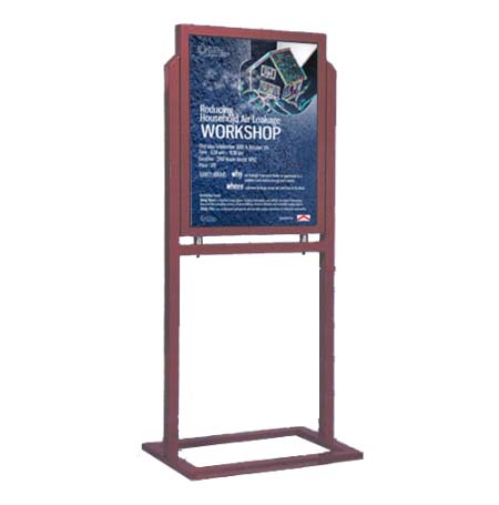 22x28 Weather Warrior Outdoor Sign Holder | Heavy-Duty, Weatherproof, Two-Sided Poster Stand + Steel Base