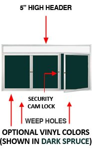 Indoor Bulletin Board with Radius Edge Corners