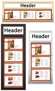 Indoor Menu Displays | Indoor Menu Cases