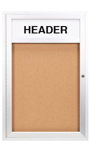 Indoor Poster Cases w Header & Lights (Single Door)