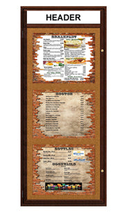 Indoor Wood Menu Displays | Indoor MenuCases