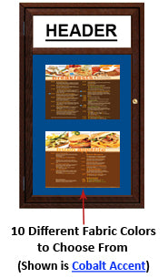 Indoor Wood Menu Displays | Indoor Menu Cases