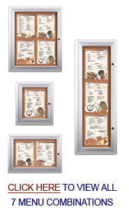 Indoor Menu Cases for 8 1/2 x 11 Menu Sizes (Radius Edge)