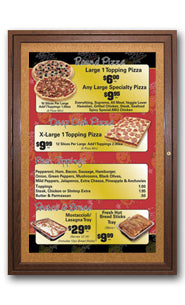 Indoor Enclosed Menu Cases (Wood)