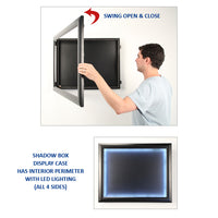 SWINGFRAME SWING-OPEN SHADOW BOX (1" INTERIOR DEPTH with LED LIGHTING)