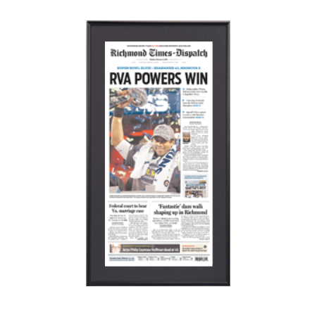 Seattle Seahawks Superbowl 48 Newspaper Metal Display Frame