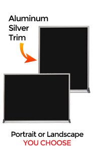 Wet Erase 8.5 x 11 Magnetic Black Marker Board Metal Framed | Porcelain on Steel Surface