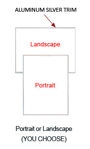 8.5 x 11 Magnetic White Board Sliver Trim Metal Frame Porcelain on Steel