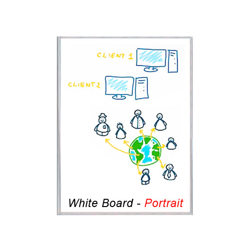 VALUE LINE 60x36 WHITE DRY ERASE BOARD (SHOWN IN PORTRAIT ORIENTATION)