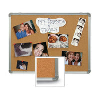 36 x 48 Cork Bulletin Board | Silver Metal Frame w RADIUS CORNERS