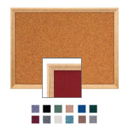 12 x 12 Wood Framed Cork Bulletin Board | Decorative Frame Style