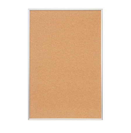 Access Cork Board™ 30"x48" Open Face Recessed Shadow Box Style Designer 43 Metal Framed Recessed Cork Bulletin Board