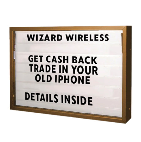 HEAVY DUTY Outdoor 72x48 Marquee Reader Boards | Single Sided - Wall Mount