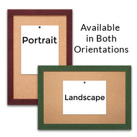 Classic #361 Wood Framed Bulletin Boards 12 x 16 Can be Ordered in Portrait or Landscape Orientation