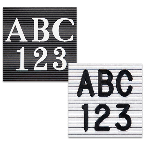 HELVETICA & ROMAN LETTERS WILL FIT (1/2", 3/4", 1", 2", 3") (BLACK & WHITE)