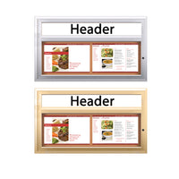 MENU CASE SHOWN: 11 x 17 MENUS (2) ACROSS | AVAILABLE IN SILVER, BLACK, DARK BRONZE & GOLD