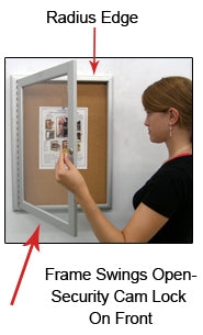 Indoor Enclosed Poster Display Cases with Radius Edge