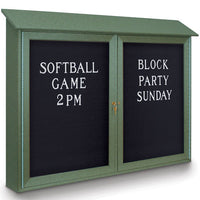 DOUBLE DOOR 45 x 36 MESSAGE CENTER LETTERBOARD (SHOWN in WOODLAND GREEN)