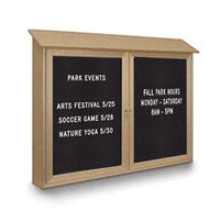 Two Door 40x40 Weatherproof Enclosed Outdoor Message Center Letter Boards Wall Mount