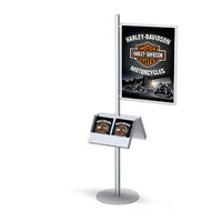 Offset frame position for fast change sign stand