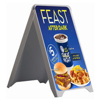 Plastic A-Board Pavement Sign holders with rounded corners 