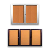 Enclosed Indoor Bulletin Boards (Multiple Doors)