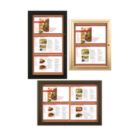 Indoor Menu Cases with Lights (11" x 17" Landscape Menus) (Radius Edge)