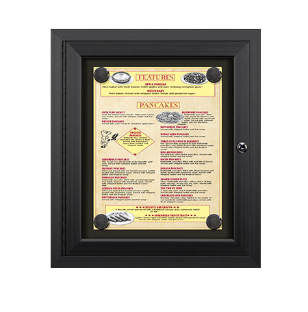 Outdoor Enclosed Magnetic Restaurant Menu Display Case | 11" x 14" Portrait | SINGLE Menu