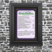 Outdoor Enclosed Magnetic Restaurant Menu Display Case | 11" x 17" Portrait | SINGLE Menu