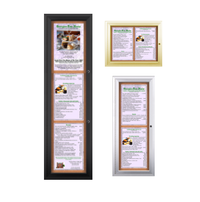 Indoor Menu Cases with Lights (11" x 17" Portrait Menus) (Radius Edge)